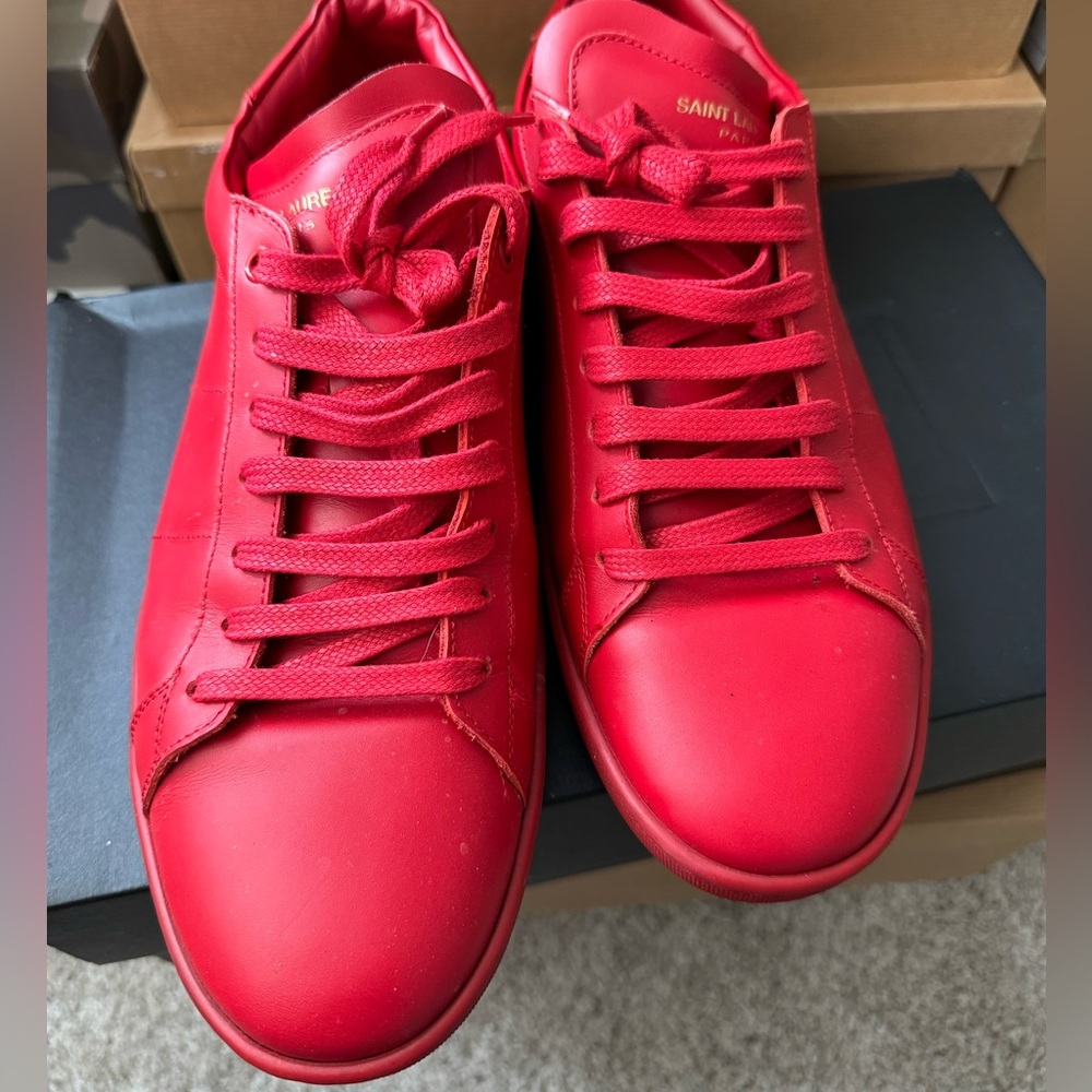 Saint Laurent "Andy" low-top sneakers in smooth calf leather